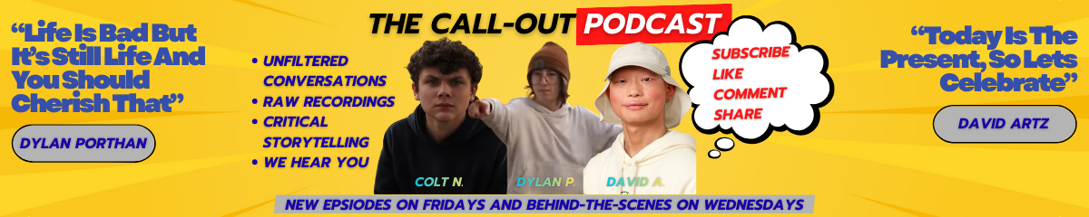 The Call-Out Podcast Banner (Desktop): Critical storytelling. We hear you.